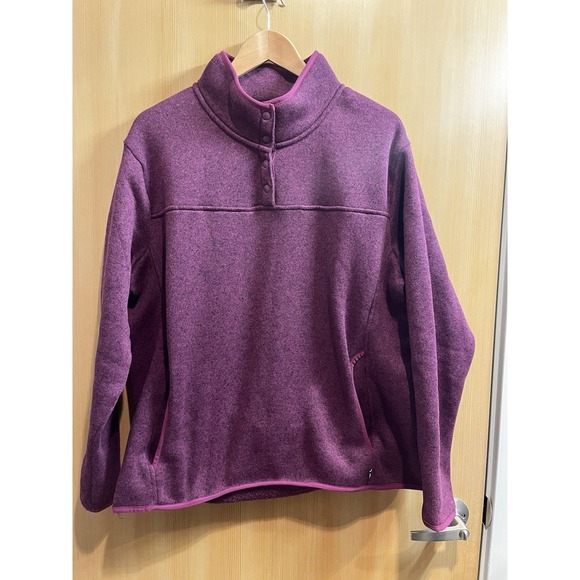 Eddie Bauer Sweaters - Eddie Bauer Fleece Lined Radiator 2.0 Mock Neck Sweater 1/4 Snap Pullover Sz XXL